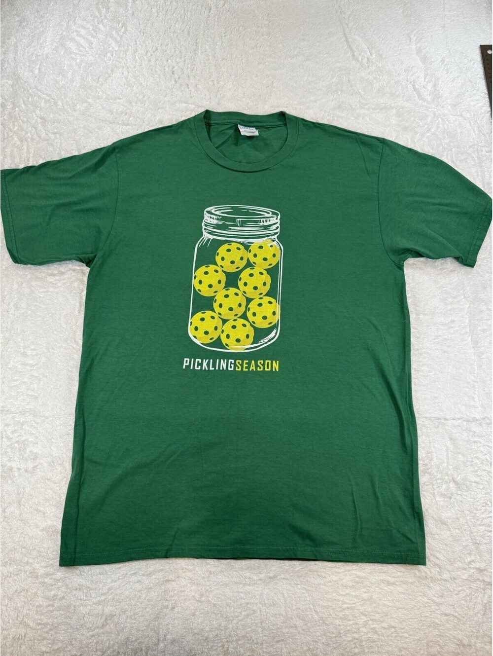 Pickleball Tshirt - Pickling Season - Green Tee Pickling Season Sz  M - A1002